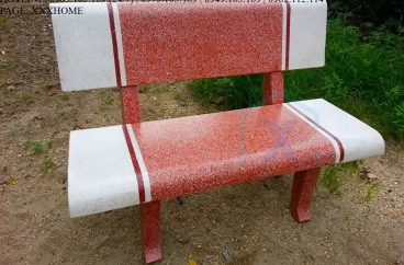 Ghế Đá Hai Màu Trắng Đỏ