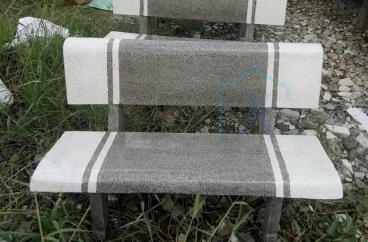 Ghế Đá Hai Màu Trắng Xám