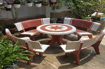 Bộ Trắng Đỏ Ngôi Sao 4 Ghế