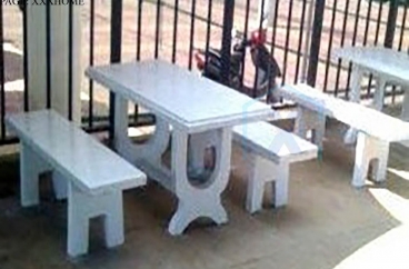 Bộ Bàn Tròn Ghế Đôn Đen