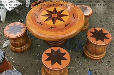 Ghế Đá Giả Gỗ Cao Cấp