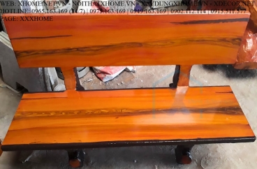 Ghế đá giả gỗ đẹp 02