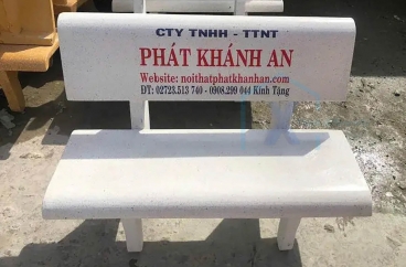 Ghế Đá Liền Tựa Trắng