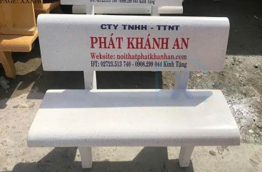 Ghế Đá Loại 1 Mét Màu Trắng